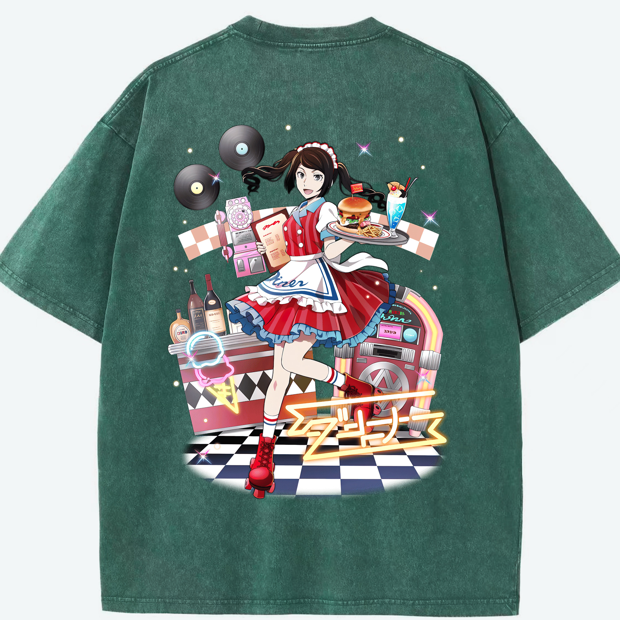（画像用） 文豪ストレイドッグス Bungo Stray Dogs 綿100% ヴィンテージ風 半袖Tシャツ（背面プリント）